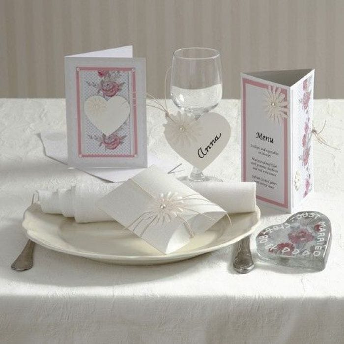 A Party Invitation, Card and Table Decoration with Daisies