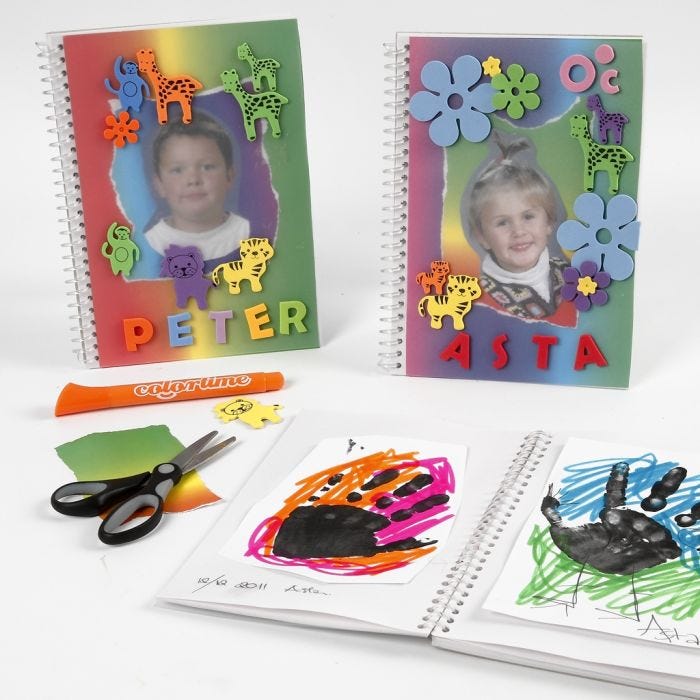 A Note Book with Rainbow Paper