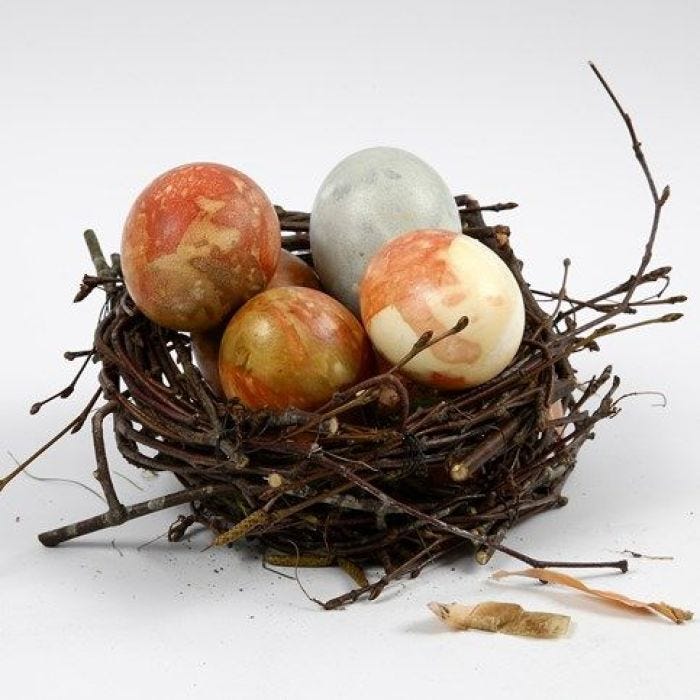 Natural Eggs dyed with Onion Skins