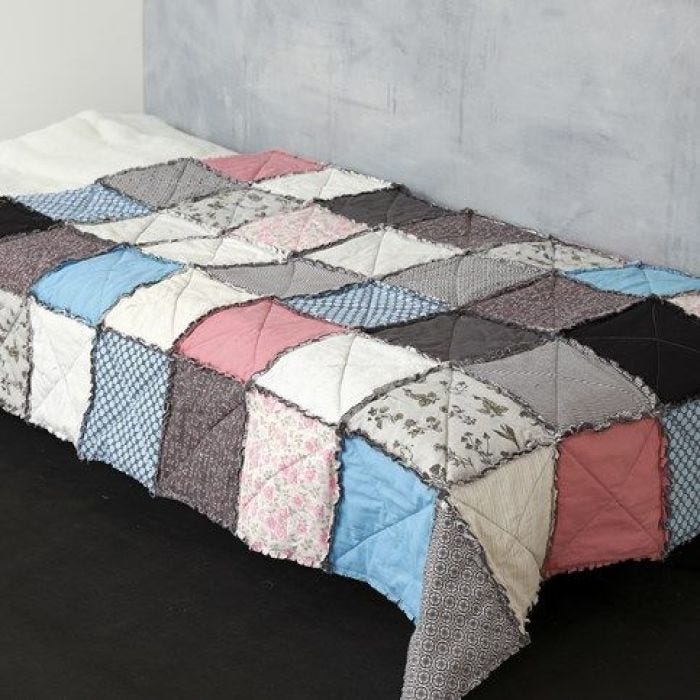 A Quilt made from Design Fabric with visible Seams