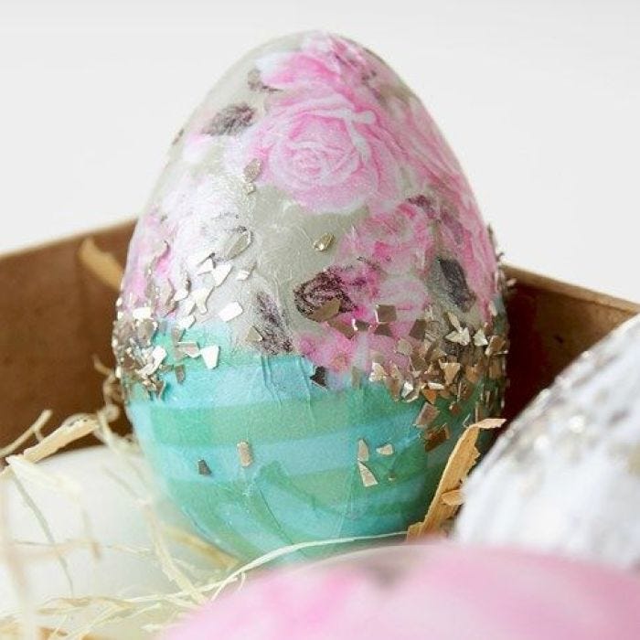 Natural Eggs decorated with Skagen Decoupage Paper