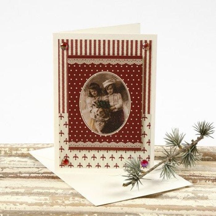 A Christmas Card with a Design from the Vivi Gade Design Paper