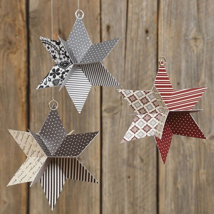 A 3D Star from punched-out Vivi Gade Design Paper