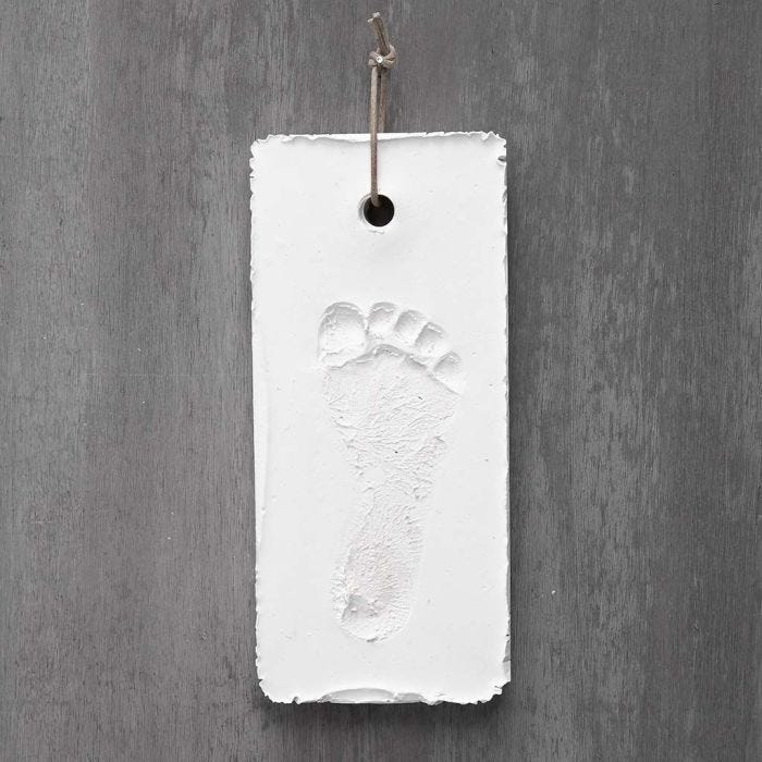 A white Plaster Imprint