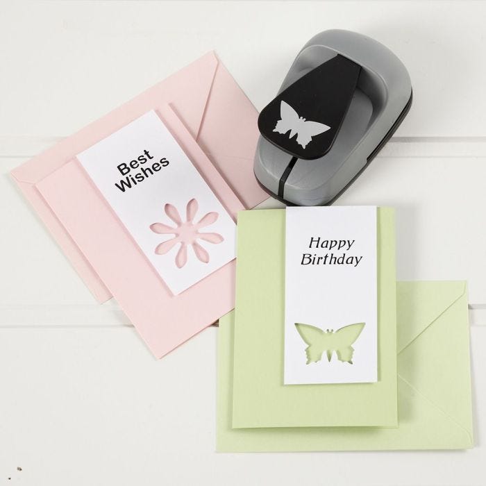 Greeting Cards decorated with punched-out Card