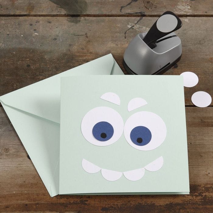 A Greeting Card decorated with punched-out Card Circles