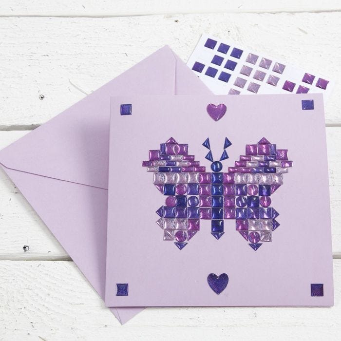 A Mosaic Greeting Card using small Stickers