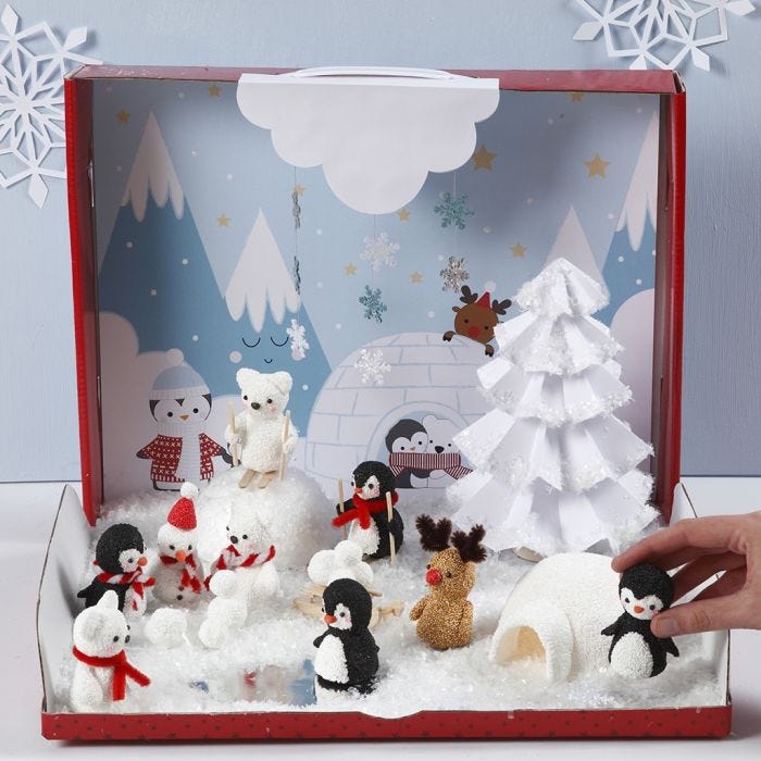 Winter Wonderland with Foam Clay Miniature Figures