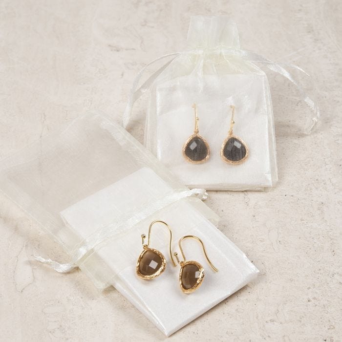 Earrings with Stone Jewellery Pendants