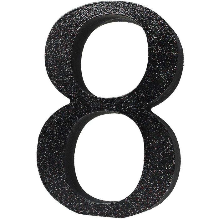 A painted Table Number with Glitter