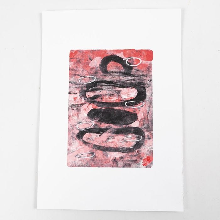 How to make gel prints with brush designs
