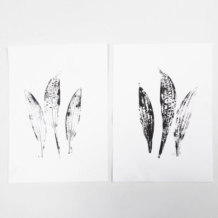 How to make gel prints with nature designs