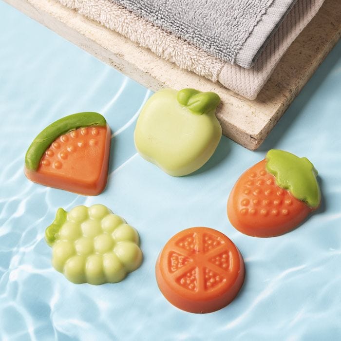Fruit-shaped soaps
