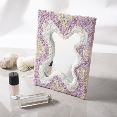 Soft mirror using trendy punch needle technique