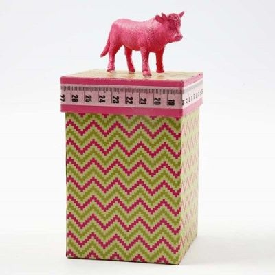 A Box decorated with Design Paper