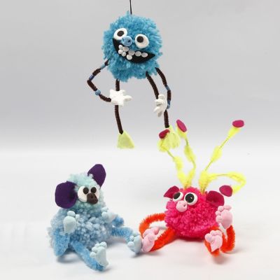 A Fantasy Animals made from Pom-poms