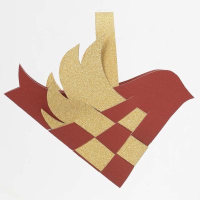 A woven Bird with a Handle