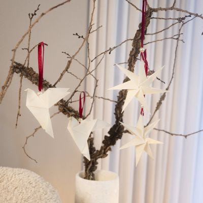 Origami Christmas decorations
