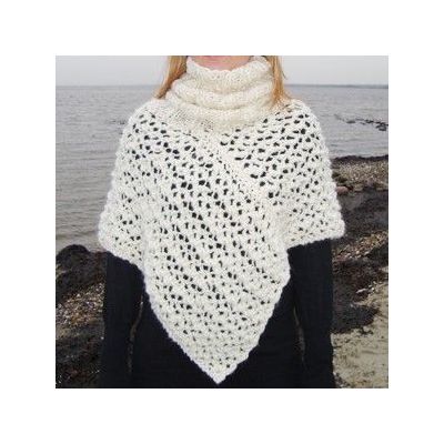 A short Poncho with a Roll Neck