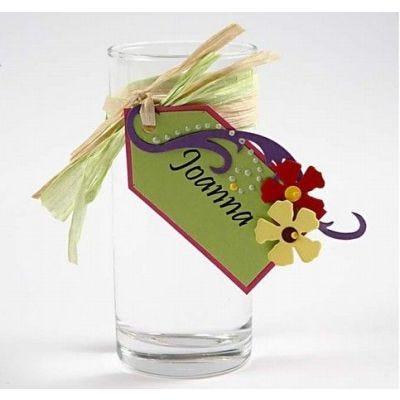 Place cards with flowers