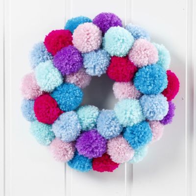 A Pom-pom Wreath