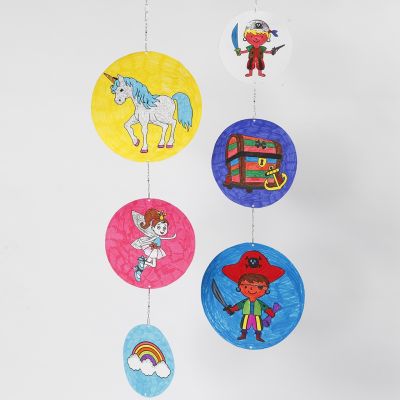 A Card Mobile with pre-printed Designs