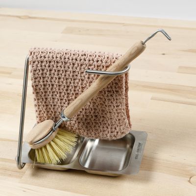 A crocheted Dishcloth with a Shell Stitch Style Pattern