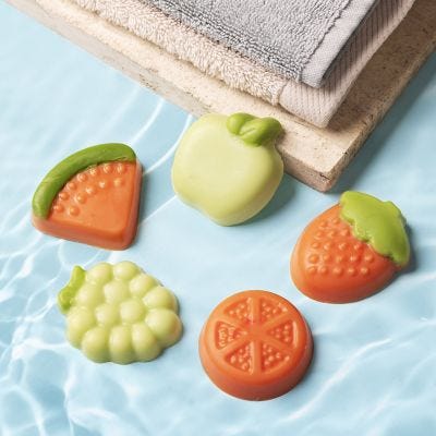 Fruit-shaped soaps