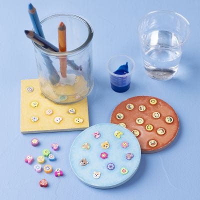 Cast tiles with figure beads