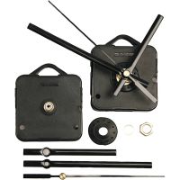 Clock parts and movements, plate max thickness 10 mm, black, 1 set