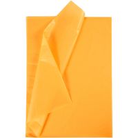 Tissue paper, 50x70 cm, 17 g, yellow, 10 sheet/ 1 pack