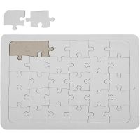 Jigsaw Puzzle, size 21x30 cm, white, 1 pc