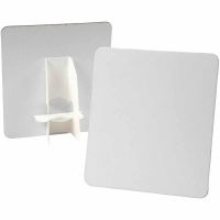 Deco Plate, size 17x19 cm, thickness 2 mm, white, 5 pc/ 1 pack