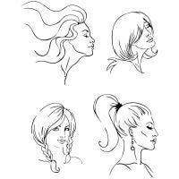 Clear Stamps, hairstyle, 11x15,5 cm, 1 sheet