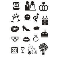 Clear Stamps, wedding, 11x15,5 cm, 1 sheet