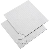 3D Foam Pads, size 5x5 mm, thickness 2 mm, white, 2 sheet/ 1 pack, 2x400 pc