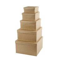 Square Hat Boxes, 5 pc/ 1 set