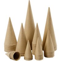 Cone, H: 8-20 cm, D 4-8 cm, 50 pc/ 1 pack