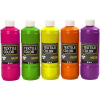 Textile Color Paint, assorted colours, 5x500 ml/ 1 pack