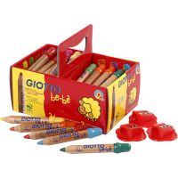 Colouring Pencils, L: 10,5 cm, D 13 mm, lead 6 mm, assorted colours, 36 pc/ 1 pack