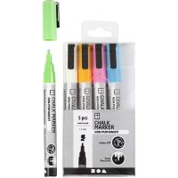 Chalk markers, line 1,2-3 mm, bold colours, 5 pc/ 1 pack