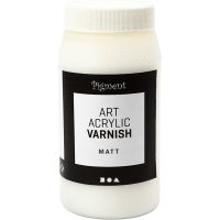 Art Acrylic Varnish, matt transparent, white, 500 ml/ 1 tub