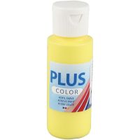 Plus Color Craft Paint, primary yellow, 60 ml/ 1 bottle