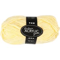 Fantasia Acrylic Yarn, L: 80 m, light yellow, 50 g/ 1 ball