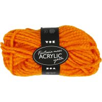 Fantasia Acrylic Yarn, L: 35 m, Maxi, neon orange, 50 g/ 1 ball