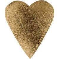 Heart, H: 12 cm, W: 10 cm, 350 g, gold, 4 pc/ 1 pack