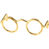 Novelty Glasses, W: 25 mm, gold, 10 pc/ 1 pack