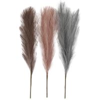 Pampas grass, L: 50 cm, dusty blue, frosted purple, antique pink, 3 pc/ 1 bundle