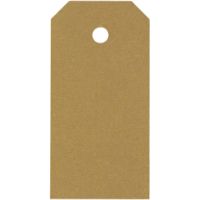 Manila Tags, size 4x8 cm, 250 g, gold, 1000 pc/ 1 pack