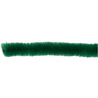 Pipe Cleaners, L: 30 cm, thickness 15 mm, dark green, 15 pc/ 1 pack